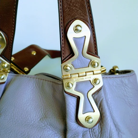 NWT Michael Kors Purple Leather Crossbody Bag - Picture 8 of 13